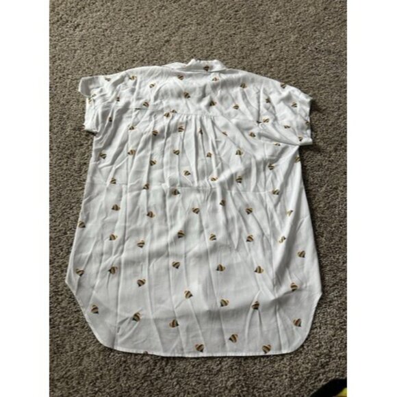 Jane and Delancey Hearts LBGT Pride button up collar T-shit Womens Size Medium - Picture 12 of 15